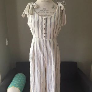 Free people striped jumpsuit size 6